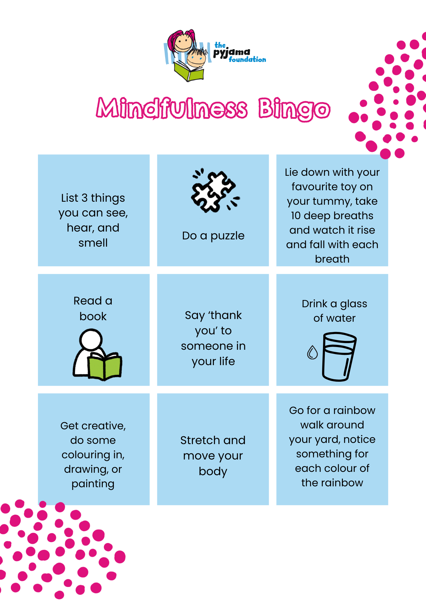 Mindfulness Bingo
