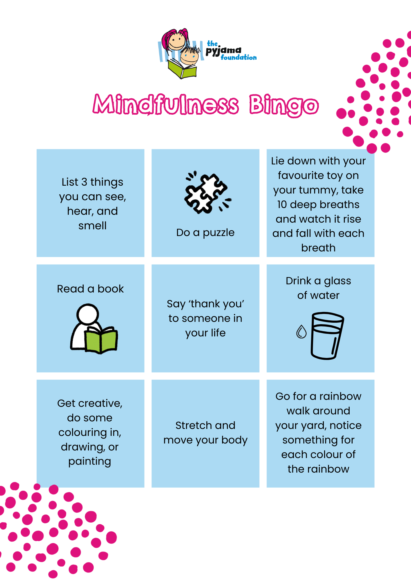Mindfulness Bingo